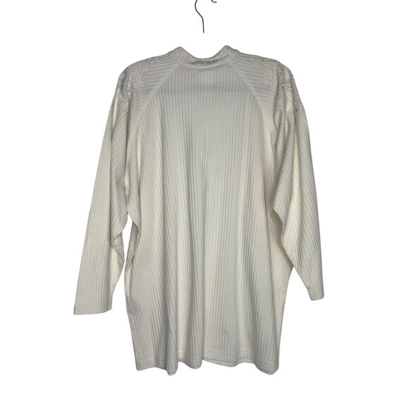 Together! 100% Cotton Women's XXL White Embroidered Long Sleeve‎ Tunic Top - Picture 6 of 11